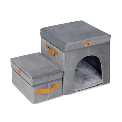 f613dcd3d7ba90ab0bbab2abf6d433c0Foldable Pet Storage Stairs Dog Steps Ladder