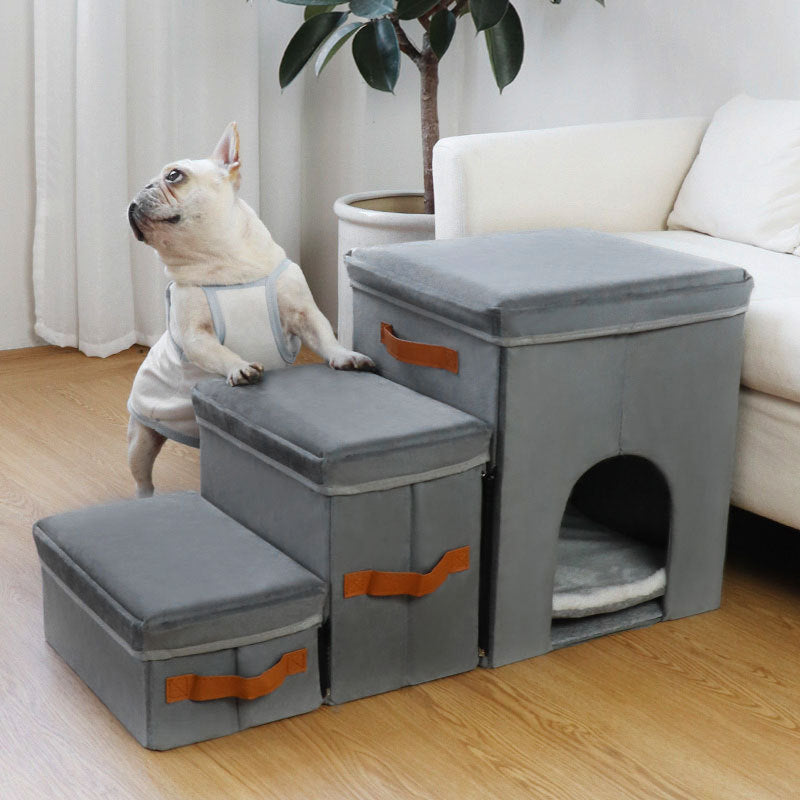 d8869a180a4db15f8c20923ab5514a77Foldable Pet Storage Stairs Dog Steps Ladder