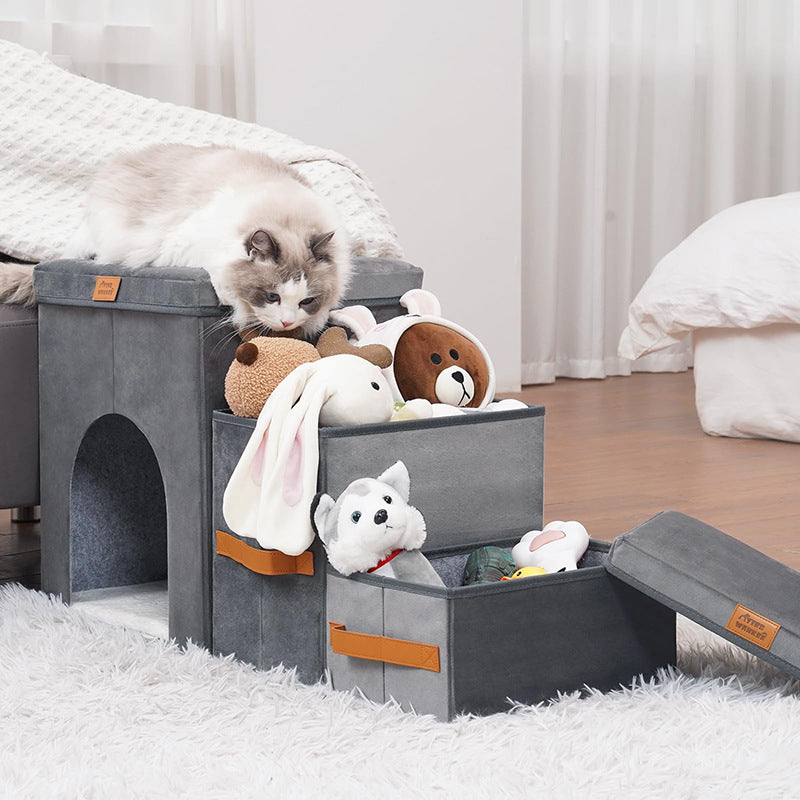 c18cb50b699e2cdc754485a872dac747Foldable Pet Storage Stairs Dog Steps Ladder