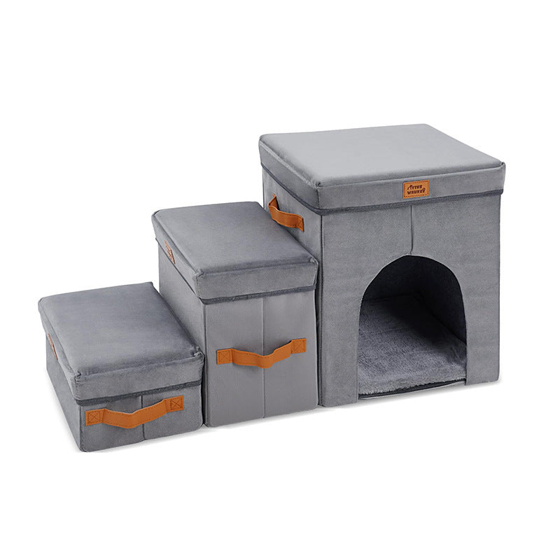 bffa6c300f7d330c42aa5ac4b4e74f1cFoldable Pet Storage Stairs Dog Steps Ladder
